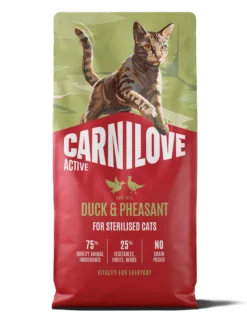 Active Cat Duck & Pheasant for sterilisert voksenkatt av alle raser 6 kg