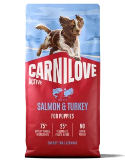Active Dog Laks & Kalkun for valper 12 kg