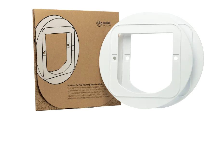 Adapter for montering av katteluke hvit