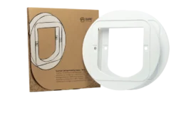 Adapter for montering av katteluke hvit