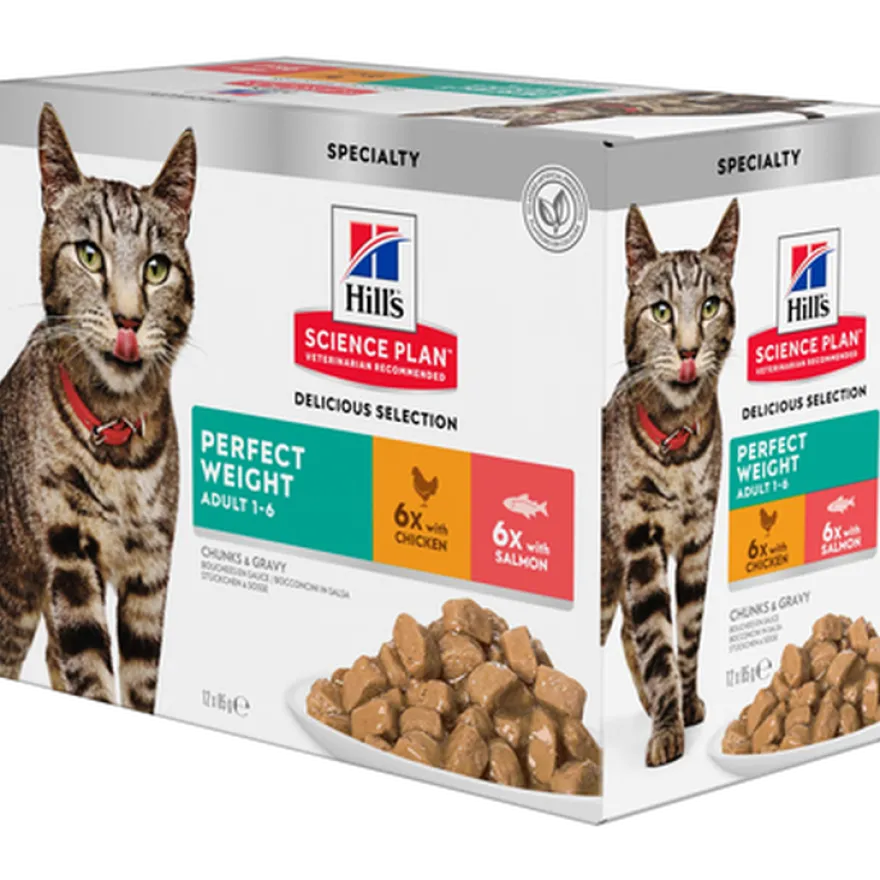 Adult Perfect Weight Chicken Salmon Pouch - Wet Cat Food 12 x 85 g - Pouch