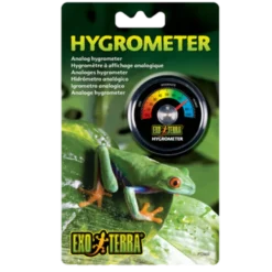 Analogt hygrometer - luftfuktighet i terrarium svart 5 cm