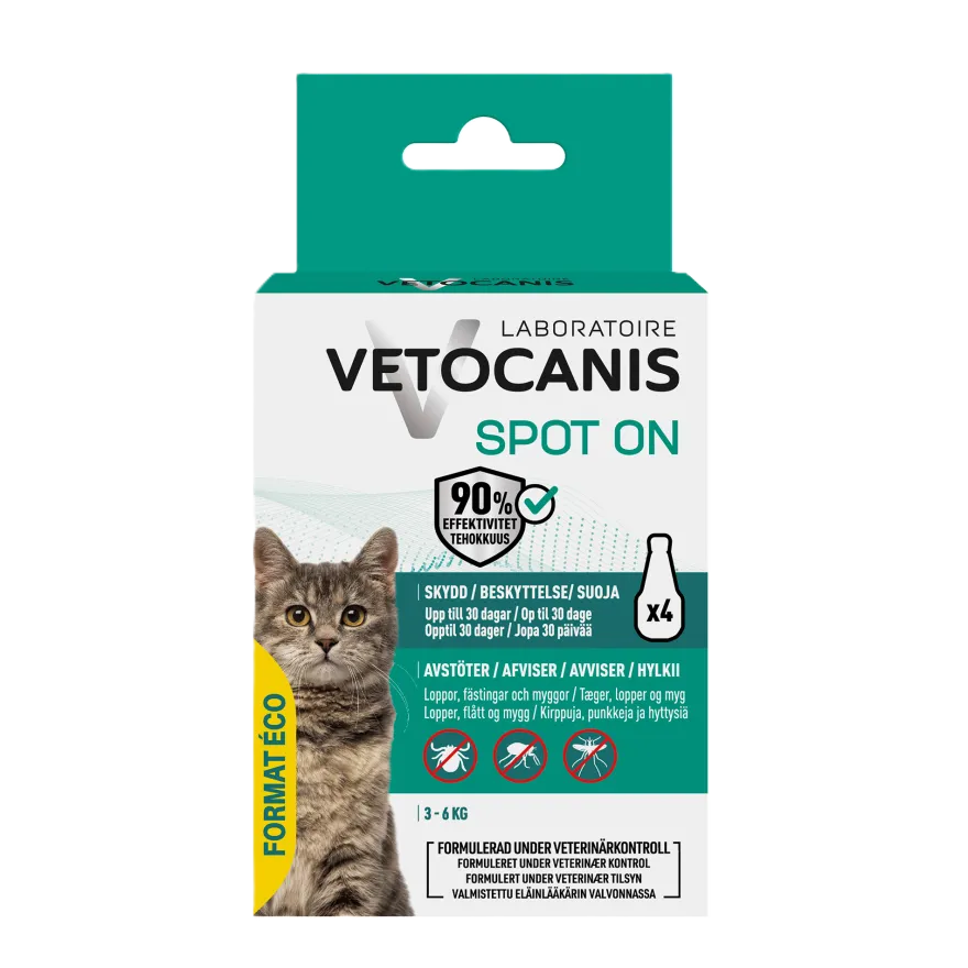 Anti-parasit Spot on Katt 4 x 1,2 ml