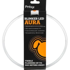 Blinkende krage LED Aura, 8 mm, 35-60 cm, oransje