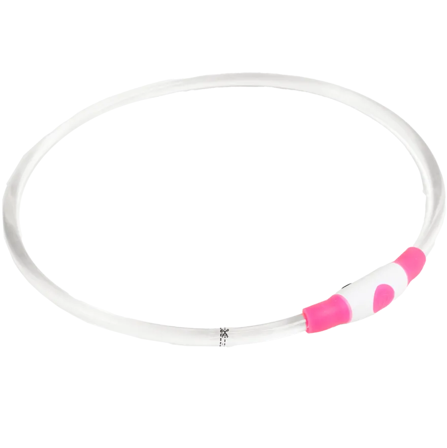Blinkende krage LED Aura, 8mm, 35-60cm, Rosa