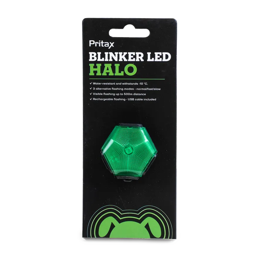 Blinkende LED-halo, 5 cm, grønn