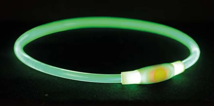 Blinklysring USB Blå L-XL: 65 cm/ø 8 mm
