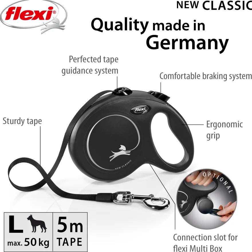Bånd New Classic Band Black Large 8 m, maks. 50 kg, svart