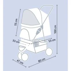 Buggy Svart 100 x 80 x 47 cm