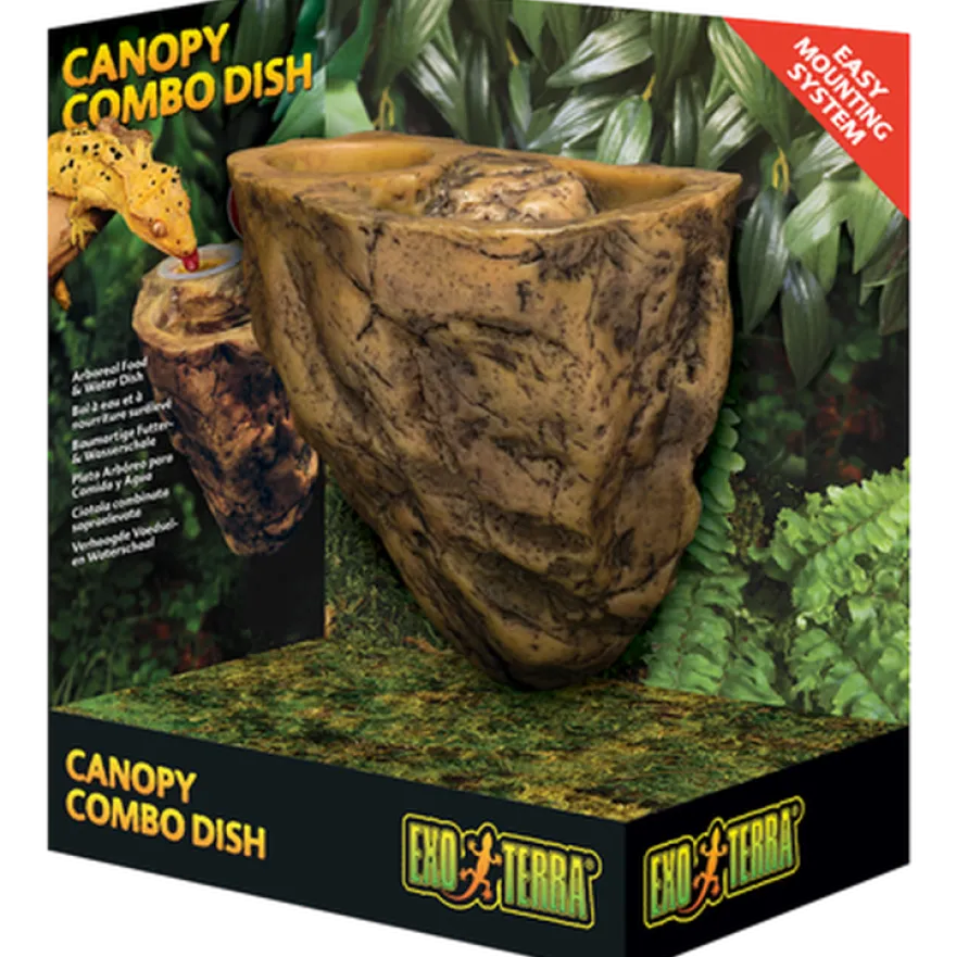 Canopy Combo-skål 2 i 1 - Mat og vann Brun 2 i 1