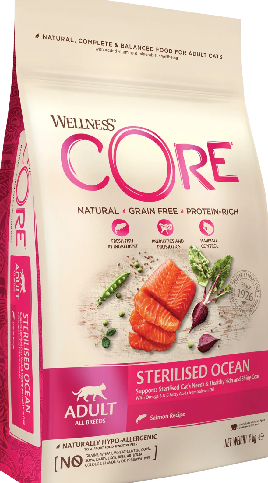 Cat Adult Sterilised Grain Free Salmon Dry Dry 4 kg