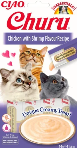 Cat Creamy Treat Chicken with Shrimp flavor 4-pk.
