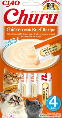 Cat Creamy Treat Chicken with Beef 4-pk.