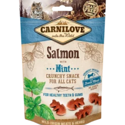 Cat Crunchy Snack Laks og mynte 50 g