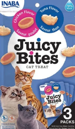 Cat Juicy Bites kylling og tunfisk, 3-pk.