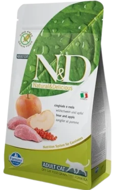 Cat N&D Grain Free Boar & Apple Adult 1,5 kg
