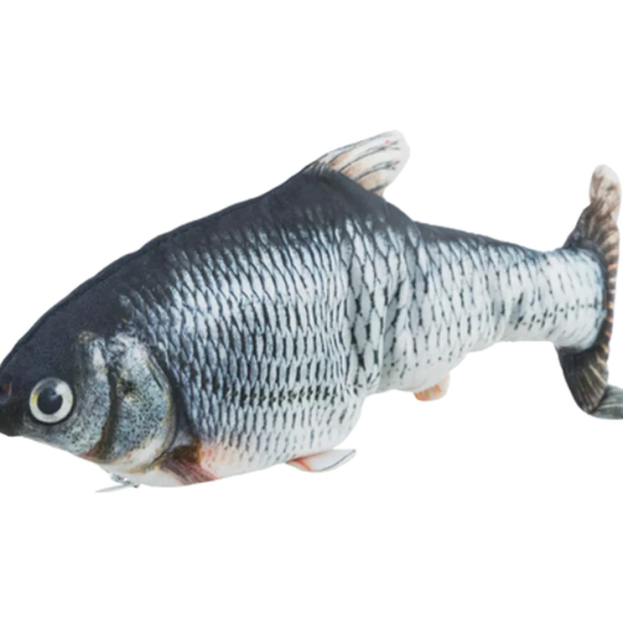 Catnip Wriggle Fish grå 30 cm