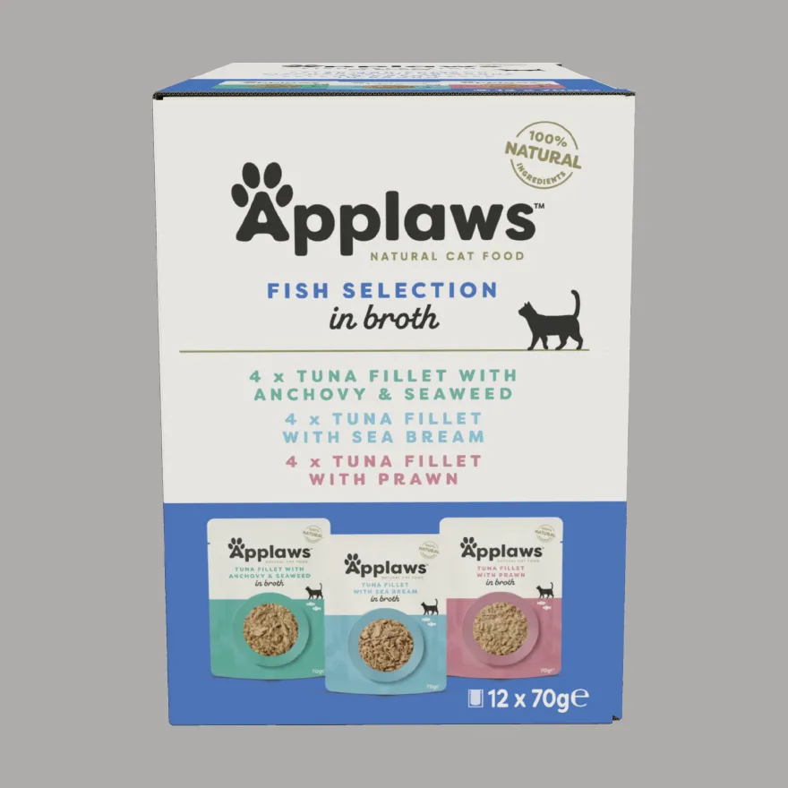Cat Pouches Fish Selection i buljong 12x70 g