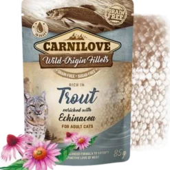 Cat Pouch Trout beriket med Echinacea 85 g x 24 stk.
