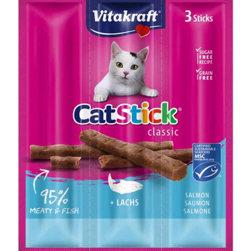 CatSticks Mini Salmon 3x6g, 20 stk.
