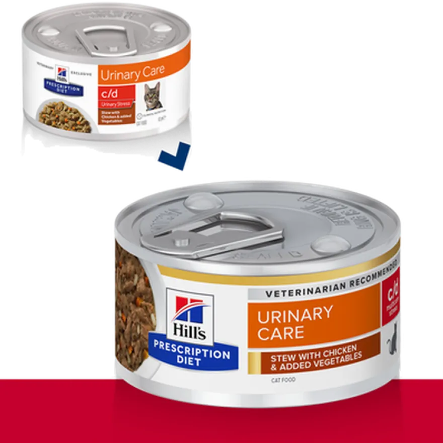 c/d Urinary Care Multicare Stress Stew Canned - Wet Cat Food 82 g x 24