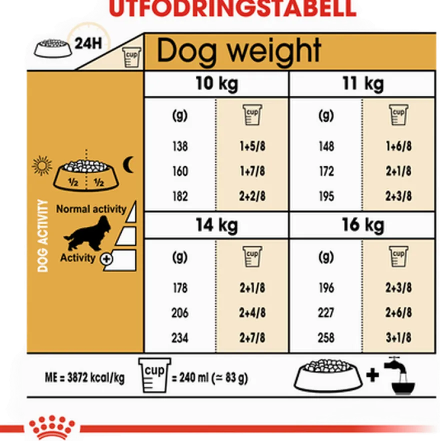 Cocker Adult tørrfôr for hunder 3 kg