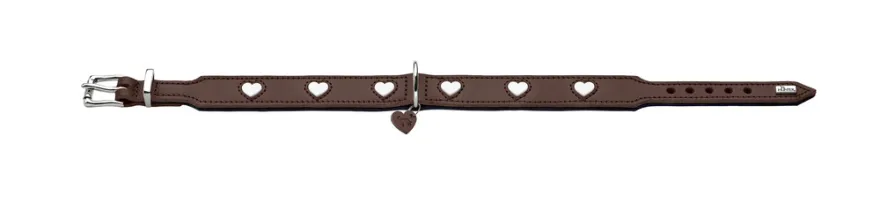 Collar Love Cowleather brown/black 32/XS - Halsmål 24-28 cm