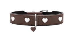 Collar Love Cowleather brown/black 32/XS - Halsmål 24-28 cm