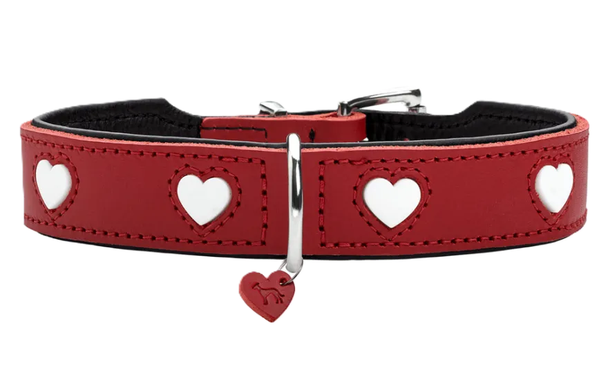 Collar Love Cowleather Red/Black 32/XS