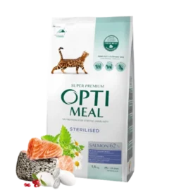 Complete dry pet food for sterilised cats - SALMON, 4 kg