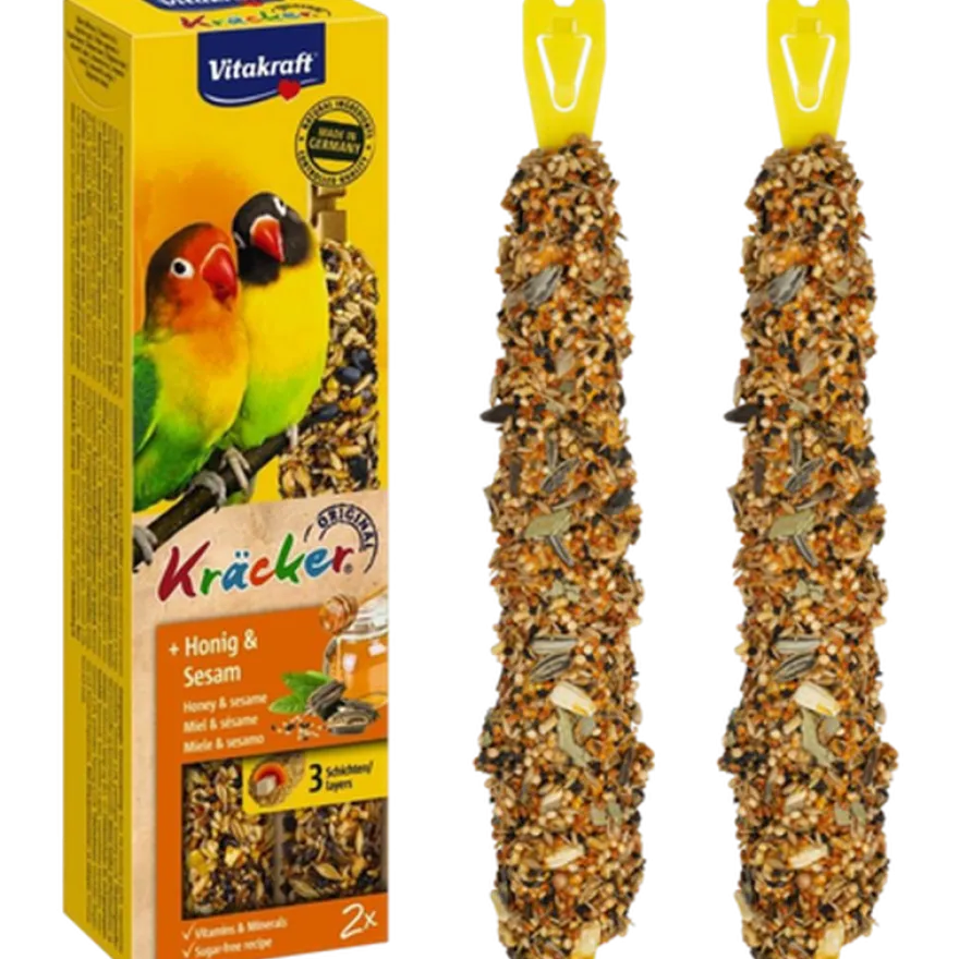 Crackers dvergpapegøye honning og sesam 2-pk.