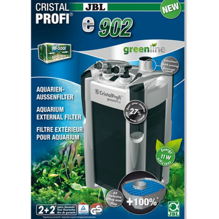 CristalProfi e902 Greenline External Filter 900L/h Gray 900l/h