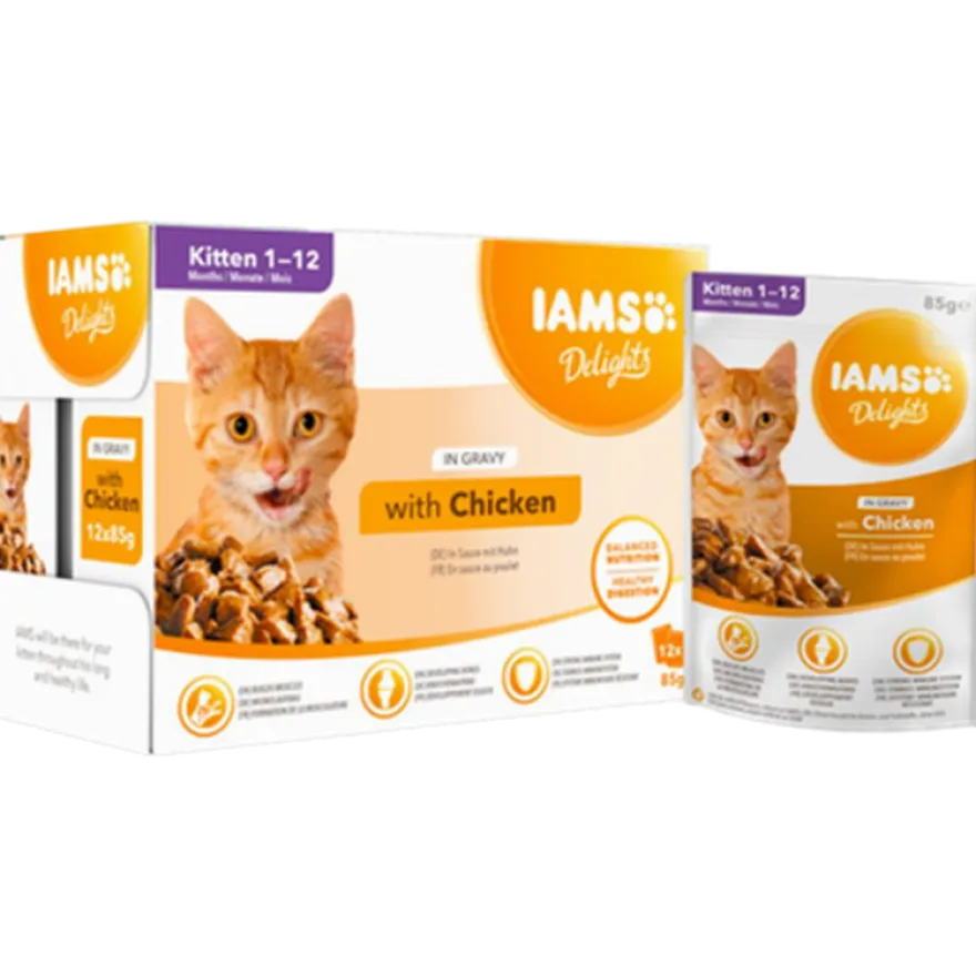 Delights Multipack Kitten Gravy White 85 g x 12 st - Portionspåsar
