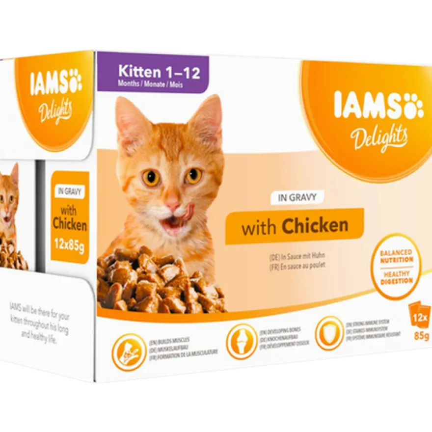 Delights Multipack Kitten Gravy White 85 g x 12 st - Portionspåsar
