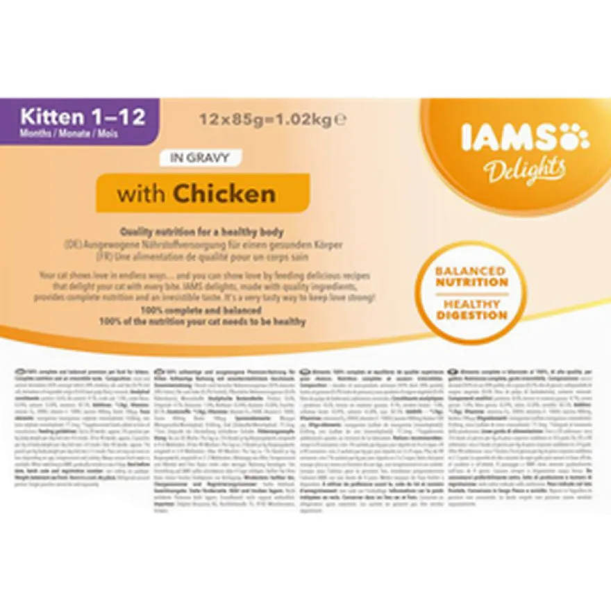 Delights Multipack Kitten Gravy White 85 g x 12 st - Portionspåsar