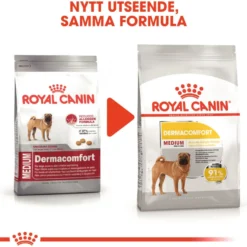 Dermacomfort Adult Medium tørrfôr for hunder 12 kg