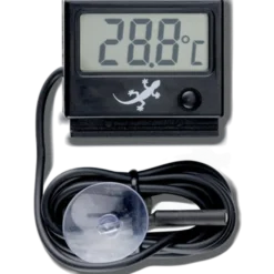 Digitalt termometer - Terrariumtemperatur svart 4,5 cm