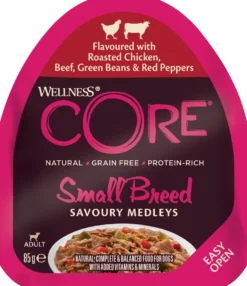 Dog Adult Savoury Medleys Small Breed Kylling, biff, bønner og pepper våt 12 x 85 g