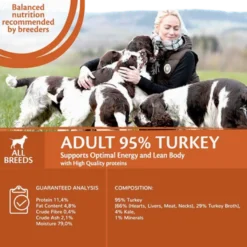 Dog Adult 95% Single Protein All Breed kalkun og grønnkål våt 400g