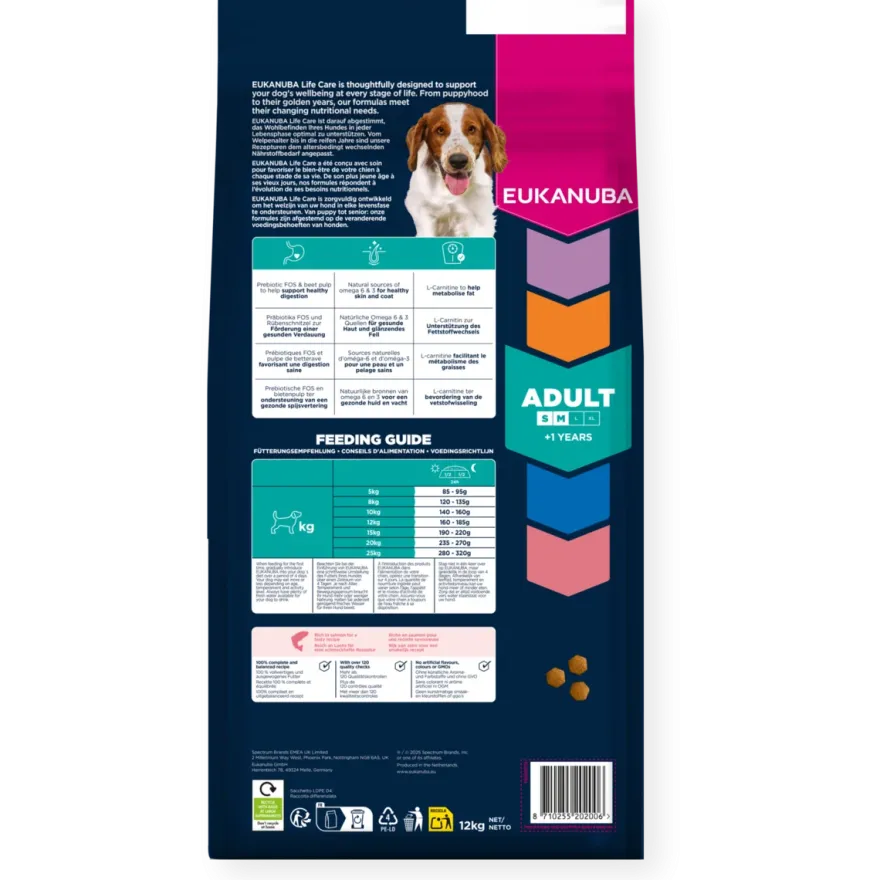 Dog Adult Small/Medium Breed Salmon & Barley 12 kg