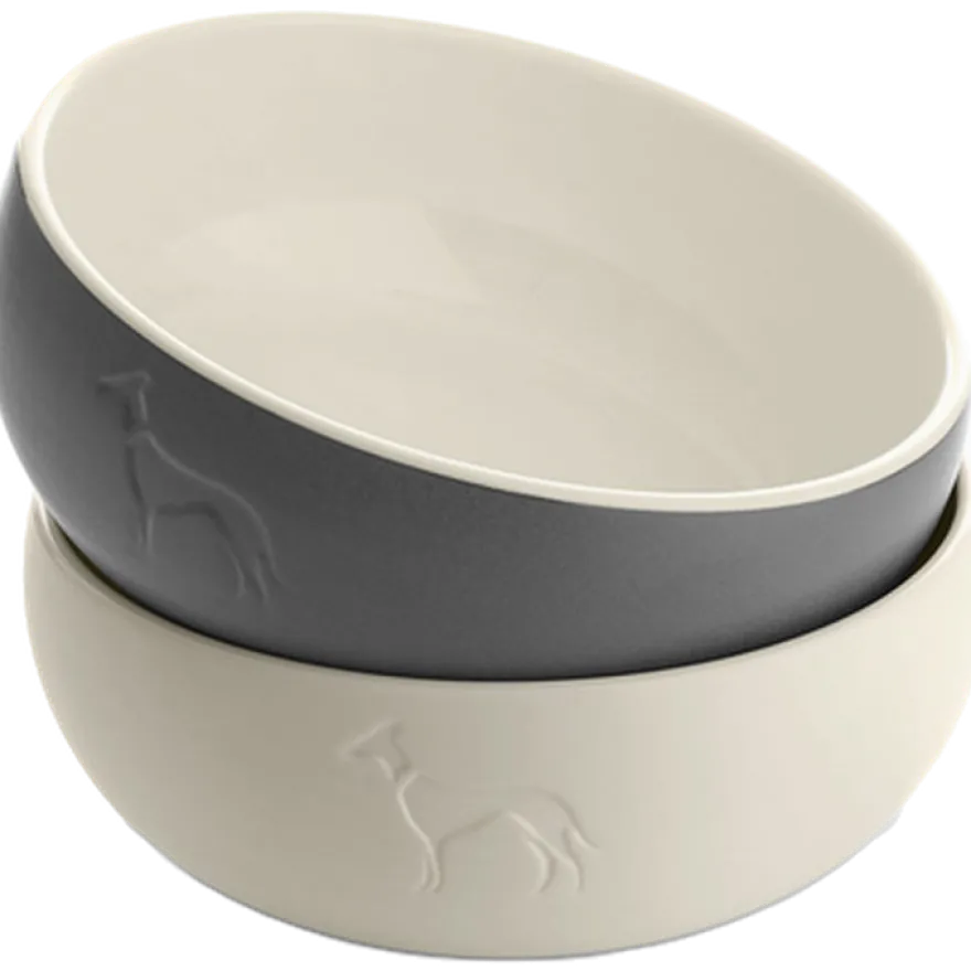Dog & Cat Feeding Bowl Lund Ceramic White 550 ml