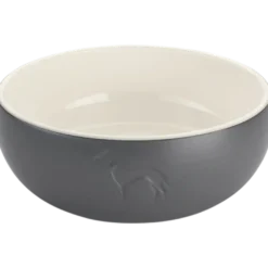 Dog & Cat Feeding Bowl Lund Ceramic Gray 550 ml