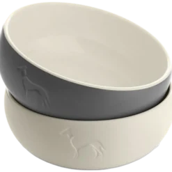 Dog & Cat Feeding Bowl Lund Ceramic Gray 550 ml