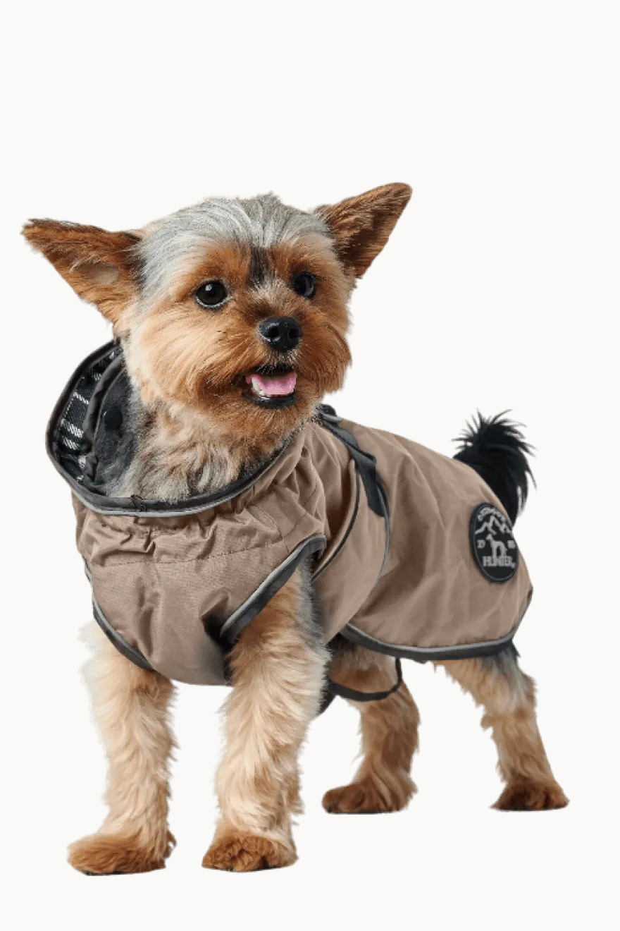 Dog Coat Uppsala 2in1 Detachable Lining Taupe 45 cm