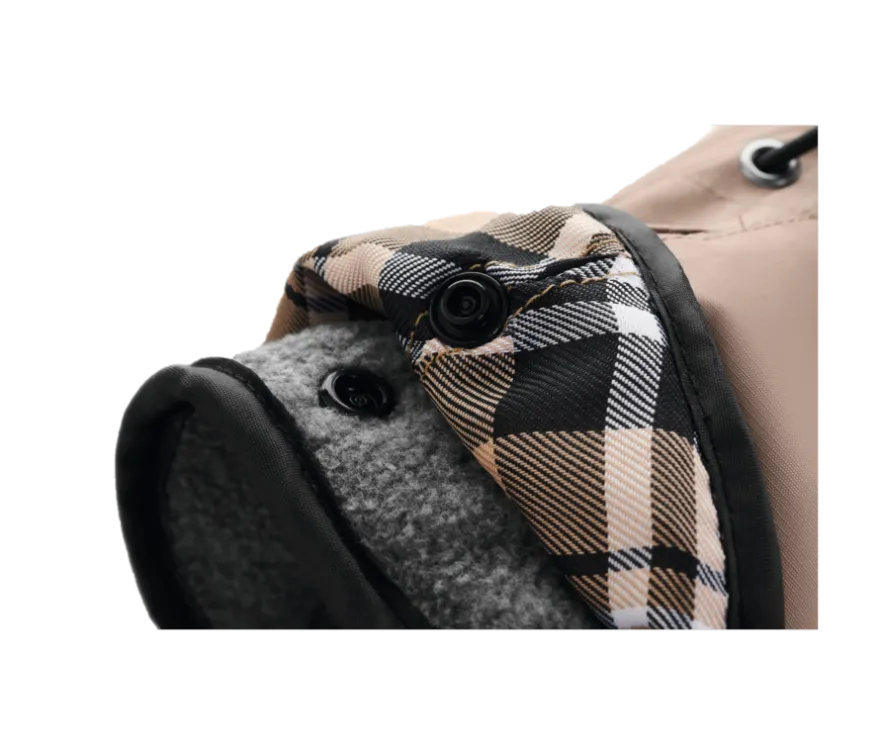 Dog Coat Uppsala 2in1 Detachable Lining Black 40cm