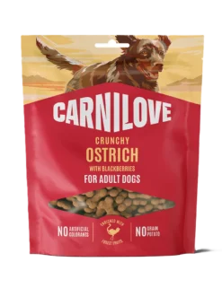 Dog Crunchy Snack Struts med bjørnebær 200 g