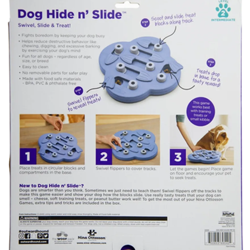 Dog Hide'n Slide Composite, nivå 2 (middels nivå) Lilla 33 x 33 x 5 cm