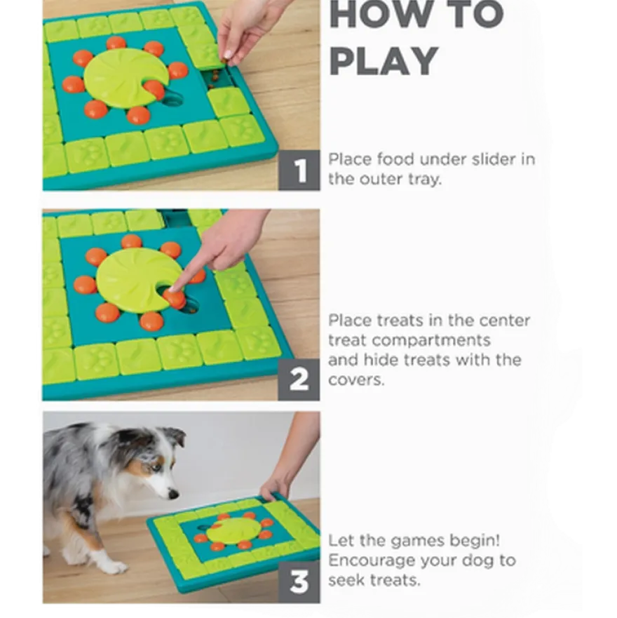 Dog MultiPuzzle, Nivå 4 (Ekspert) Grønn 37,7 x 37,7 x 4,7 cm