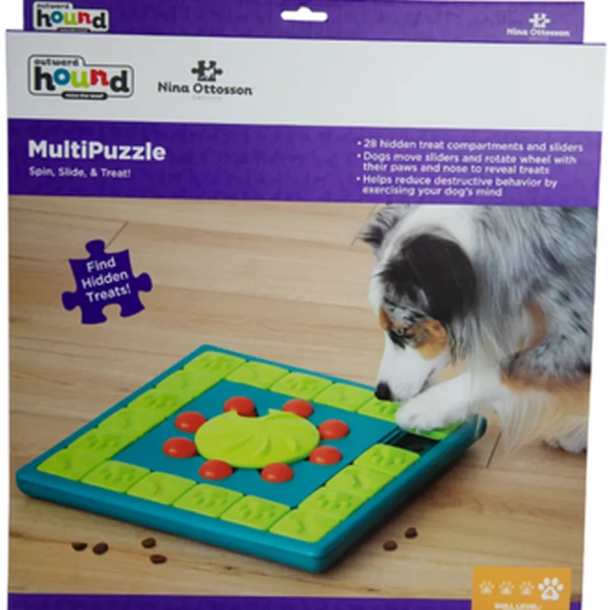 Dog MultiPuzzle, Nivå 4 (Ekspert) Grønn 37,7 x 37,7 x 4,7 cm