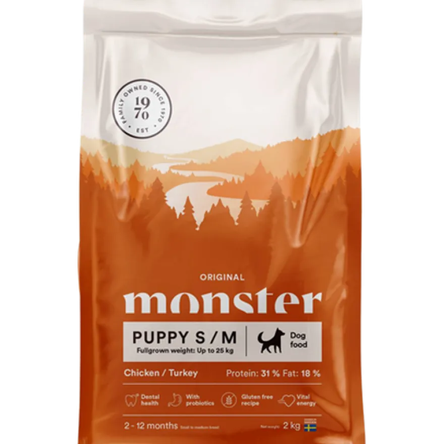 Dog Original Puppy S/M Kylling/kalkun 2 kg